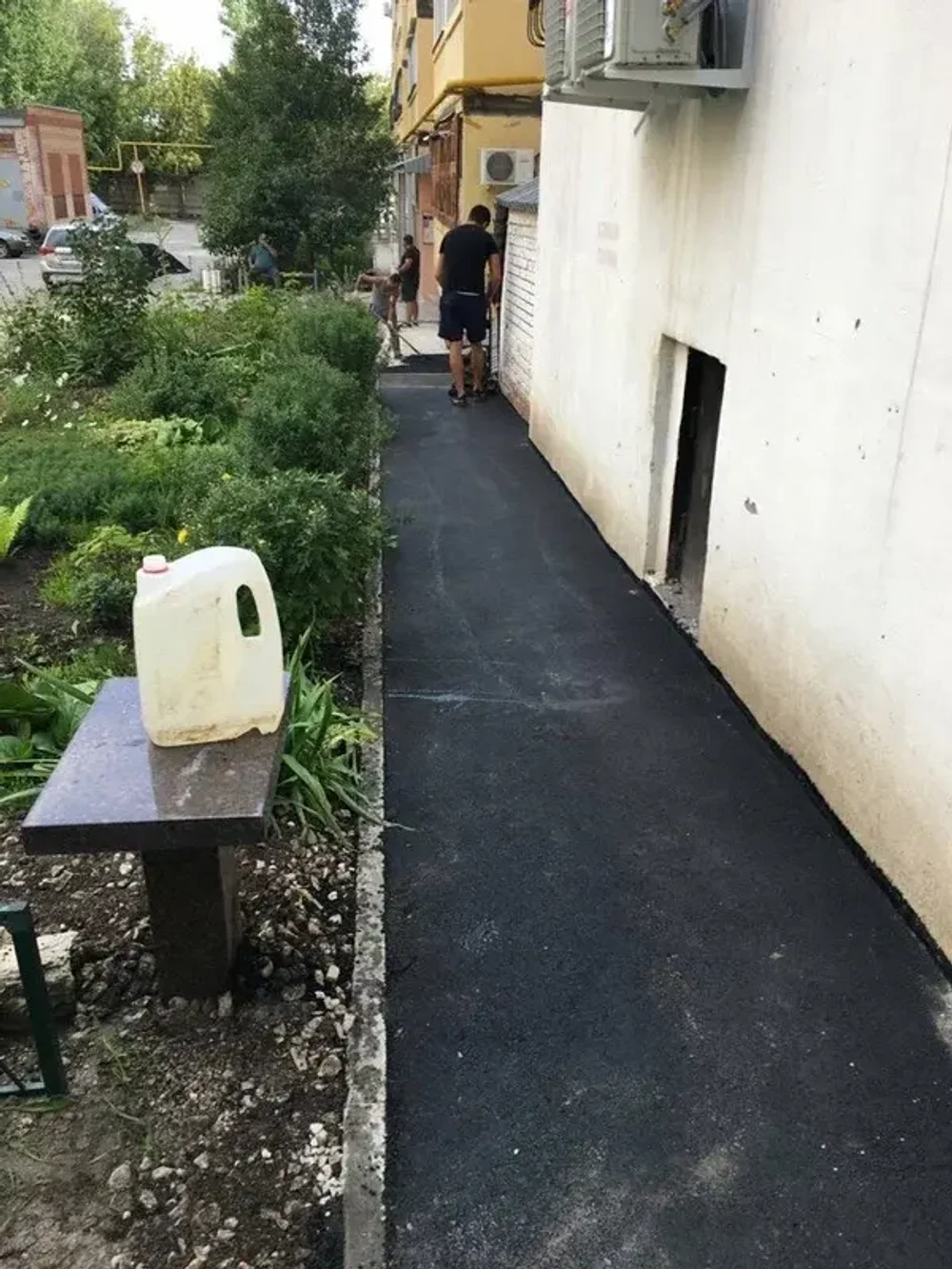 Асфальтирование отмостки