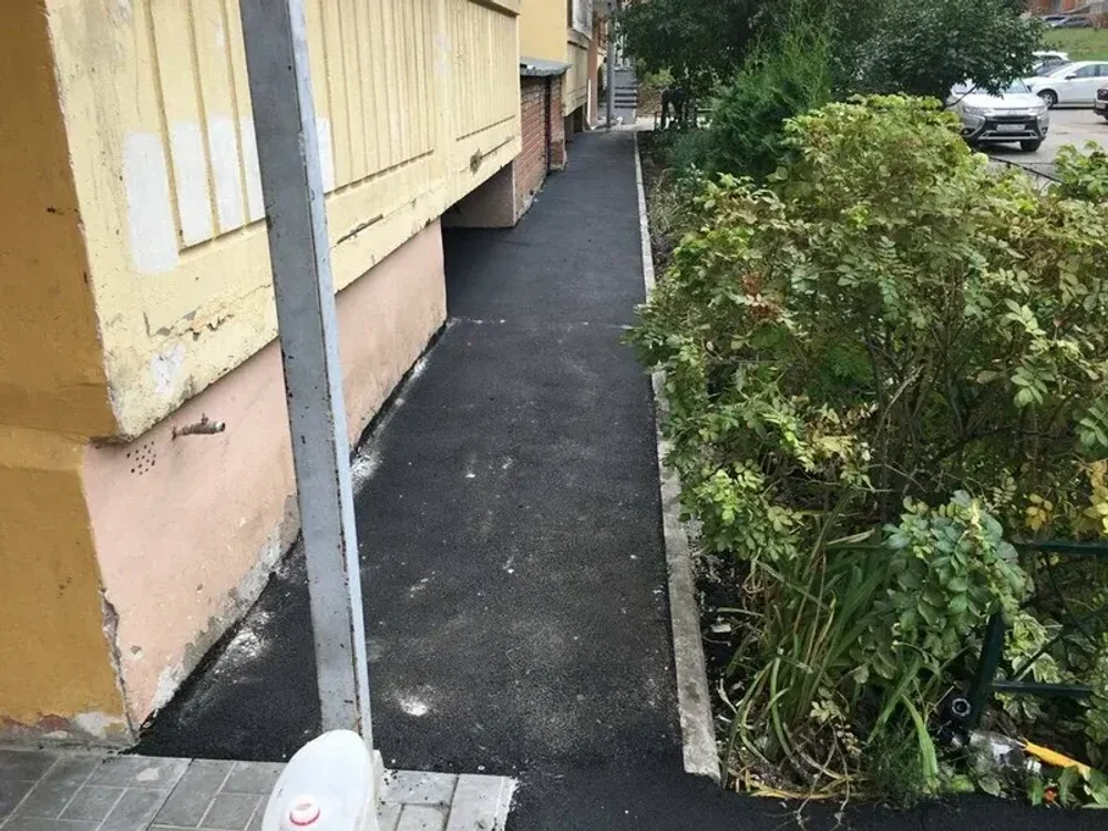 Асфальтирование отмостки